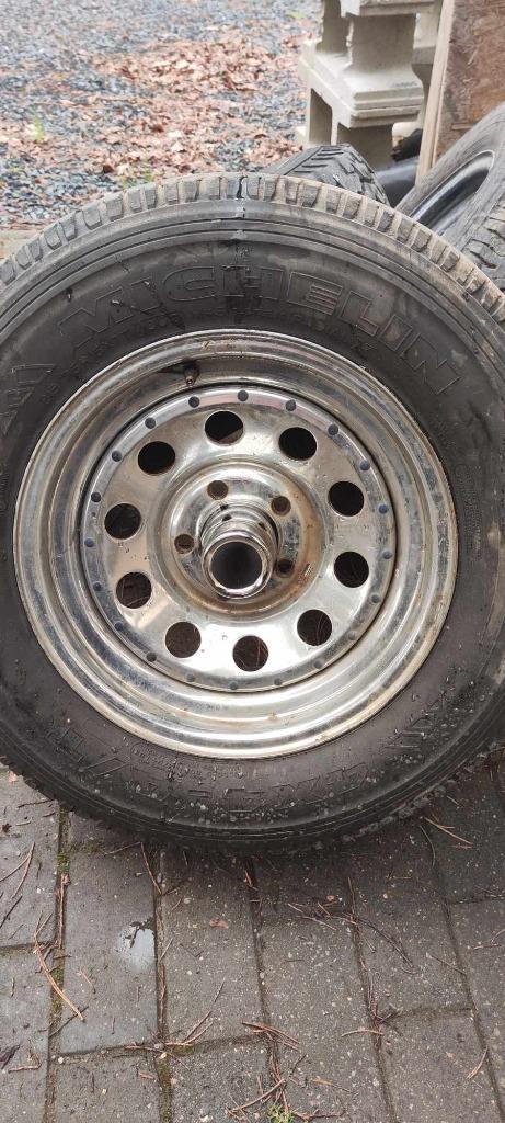 Verchroomde velg 4X4 Jeep in het midden, Auto-onderdelen, Banden en Velgen, Velg(en), Vrachtwagen, Ophalen of Verzenden