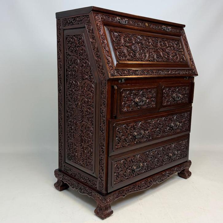 Secrétaire de style colonial, Maison & Meubles, Armoires | Secrétaires, Utilisé, Enlèvement ou Envoi