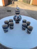 Set van stenen kruik met 8 bekers, Antiek en Kunst, Antiek | Servies compleet, Ophalen