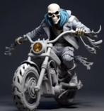 Prachtig beeldje Skelet stoere biker (15cm), Ophalen of Verzenden, Nieuw