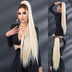 Paardenstaart steil haar lichtblond mix 90 cm lang, Verzenden, Nieuw, Pruik of Haarverlenging