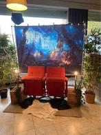 2 Vintage rode bioscoopstoelen, Ophalen, Gebruikt, Rood, Twee