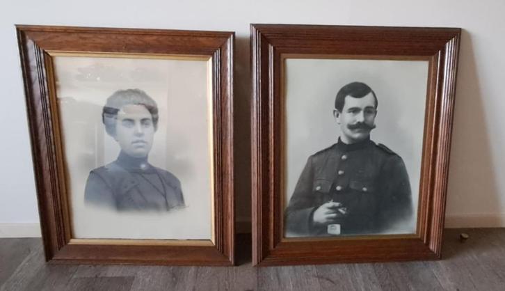 2 oude portretten, Antiek en Kunst, Kunst | Schilderijen | Klassiek, Ophalen