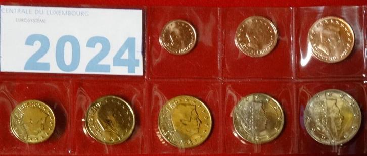 Luxemburg 2024 - UNC serie 1 cent t/m 2 euro, Postzegels en Munten, Munten | Europa | Euromunten, Setje, Luxemburg, Ophalen of Verzenden