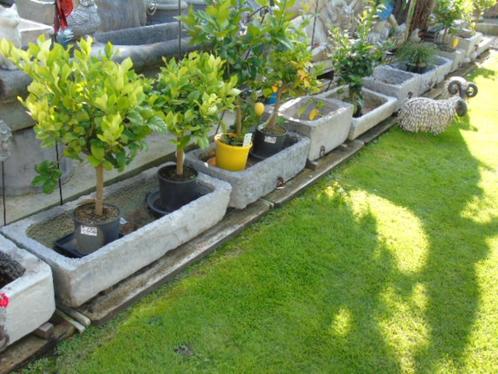 dienblad of trog in blauwe steen, plantenbak, goede keuze!!, Tuin en Terras, Bloembakken en Plantenbakken, Gebruikt, Steen, Binnen