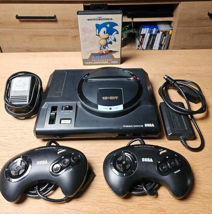 Sega Megadrive + Sonic, Games en Spelcomputers, Spelcomputers | Sega, Zo goed als nieuw, Ophalen of Verzenden