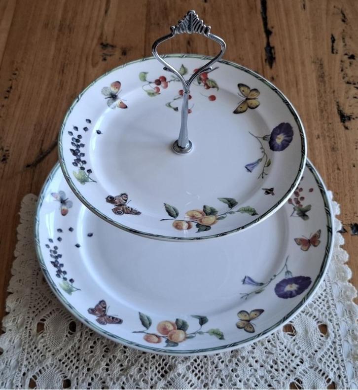 Janneke Brinkman Fruit & Flowers etagere, moederdag tip!, Huis en Inrichting, Keuken | Servies, Zo goed als nieuw, Bord(en), Overige stijlen