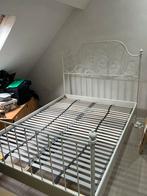 LEIRVIK IKEA bed 140x200 cm, Huis en Inrichting, Slaapkamer | Bedden, Ophalen, Wit, 140 cm, Twijfelaar