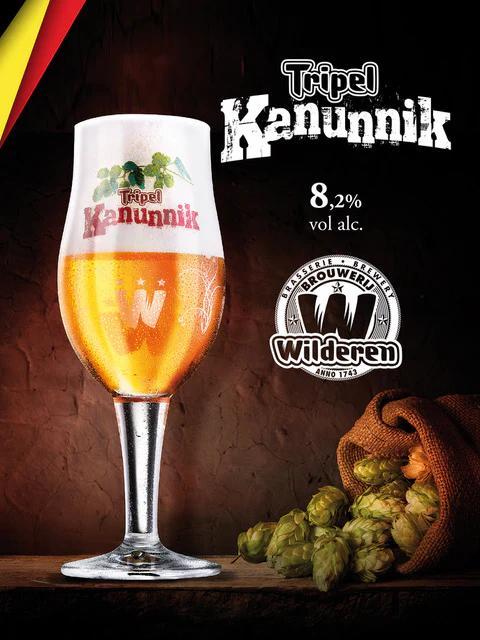 Reclamebord vintage Tripel Kanunnik Wilderen - mancave nieuw, Verzamelen, Biermerken, Zo goed als nieuw, Reclamebord, Plaat of Schild