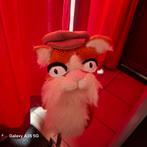 Handgemaakte handpop, 35cm groot poes met petje, Verzamelen, Ophalen of Verzenden, Nieuw, Overige typen