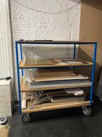 Stevige atelierkar/magazijnwagen op wielen, Ophalen