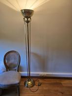 Vintage vloerlamp uit messing, Ophalen of Verzenden, Gebruikt, Metaal, 200 cm of meer
