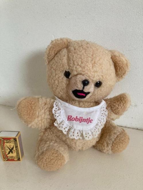 Beertje Robijntje Robijn handpop furry knuffelbeer vintage, Verzamelen, Beren en Cherished Teddies, Zo goed als nieuw, Stoffen beer