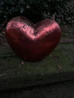 Rode vaas in de vorm van een hart, Huis en Inrichting, Woonaccessoires | Vazen, Ophalen, Zo goed als nieuw, Rood, Steen