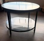 Table basse effet marbre avec planche en verre, Maison & Meubles, Enlèvement, Comme neuf, Verre