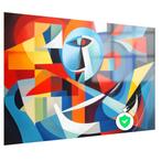 Poster « Danse de la géométrie et de la couleur », brillant, 100 à 125 cm, Envoi, Création originale, 50 à 75 cm