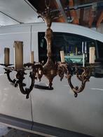 zware koperen luster kroonluchter, Huis en Inrichting, Ophalen of Verzenden, Gebruikt, Metaal