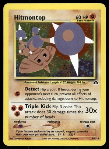 Hitmontop 3/75 - Neo Discovery beschikbaar voor biedingen