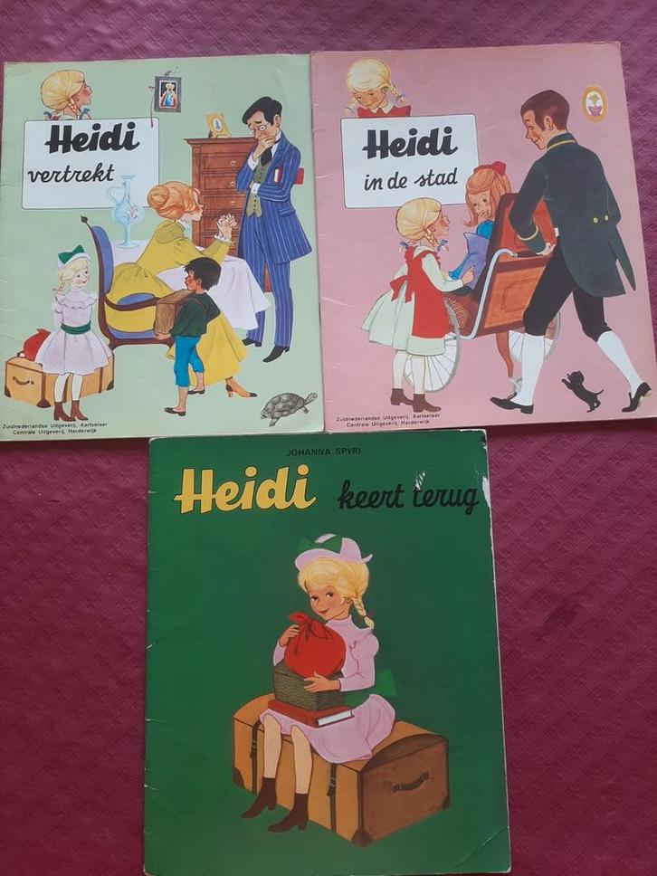 Set van 3 Vintage prentenboekjes – "Heidi" (jaren ’70), Boeken, Kinderboeken | Jeugd | onder 10 jaar, Gelezen, Ophalen of Verzenden