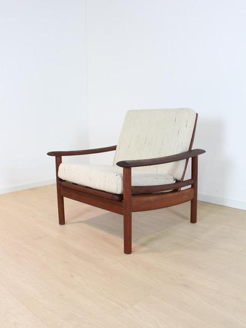 fauteuil vintage, Huis en Inrichting, Fauteuils, Hout, Stof, Ophalen