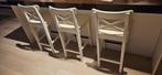 3 bar stools Ikea chairs white, Huis en Inrichting, Ophalen, Zo goed als nieuw