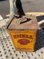 Grand vieux bidon d'huile moteur SHELL, Enlèvement ou Envoi, Utilisé, Autre, Autres marques