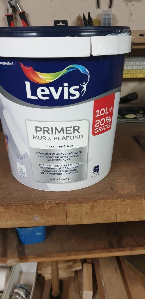 Levis Primer Mur&Plafon, Doe-het-zelf en Bouw, Verf, Beits en Lak, Nieuw, Verf, 5 tot 10 liter, Wit, Ophalen