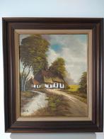 Schilderij hoeve. Gesigneerd., Antiek en Kunst, Kunst | Schilderijen | Klassiek, Ophalen