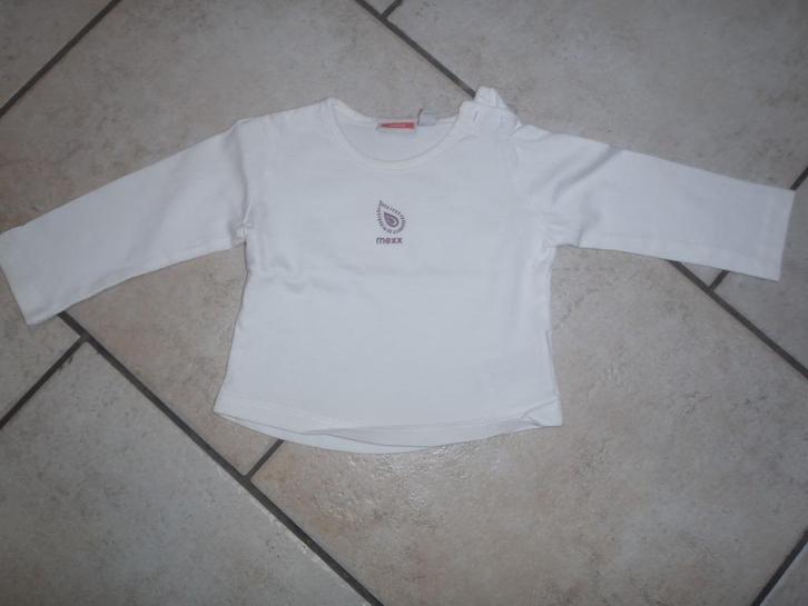 Mexx wit t-shirt met lange mouwen maat 62, Kinderen en Baby's, Babykleding | Maat 62, Zo goed als nieuw, Jongetje of Meisje, Overige typen