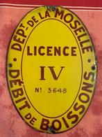 LICENSE IV Moselle Enamel Sign Coffee Bar kerstcadeau, Ophalen of Verzenden, Gebruikt, Reclamebord