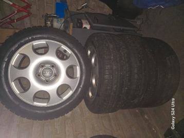 Originele 5x112 Audi A4 aluminium wielen met 7-8 mm winterba beschikbaar voor biedingen