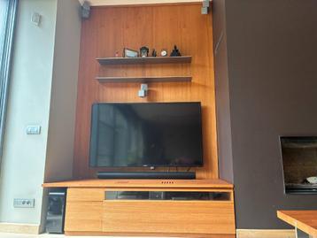 TV-kast met wandpaneel beschikbaar voor biedingen