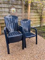 6 jardin blauwe stoelen in zeer goede staat, Jardin & Terrasse, Chaises de jardin, Utilisé, Enlèvement ou Envoi