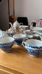 Lot 3 tasses bleues Angleterre, Antiquités & Art, Antiquités | Services (vaisselle) complet