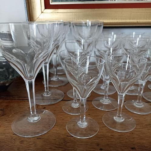 Antieke kristallen Val Saint Lambert glazen, Antiek en Kunst, Antiek | Glaswerk en Kristal, Ophalen