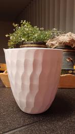 Witte bloempot te koop, Tuin en Terras, Bloempotten, Ophalen