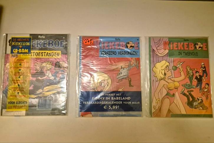 3 x gesealde kiekeboe album met bundels, speelkaarten,pc-rom, Boeken, Strips | Comics, Nieuw, Ophalen of Verzenden