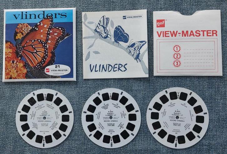 Set vintage view-master schijfjes "vlinders", Collections, Jouets, Enlèvement