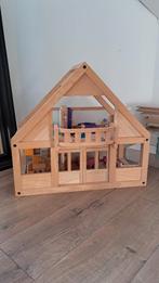 Houten poppenhuis, Kinderen en Baby's, Ophalen, Zo goed als nieuw, Poppenhuis