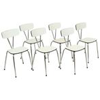 Set Van 6 Grijze Formica Stoelen Chroom Eetkamerstoelen 60's, Ophalen