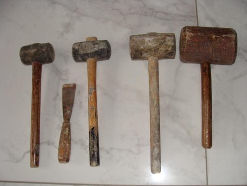 anciens outils, divers maillets, vintage, Antiek en Kunst, Antiek | Keramiek en Aardewerk, Ophalen of Verzenden