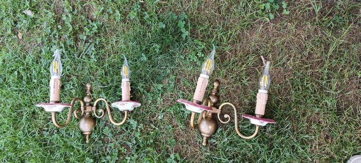 retro wandlampen, Huis en Inrichting, Lampen | Wandlampen, Gebruikt, Ophalen