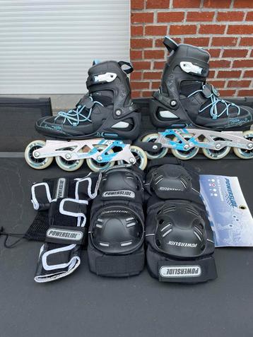 Patins à roulettes avec protection coude genoux et mains 