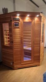 Luxe infrarood sauna (hoekcabine); zo goed als nieuw !, Sport en Fitness, Ophalen, Zo goed als nieuw, Infrarood, Complete sauna