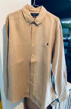 Linnen herenhemd Ralph Lauren XL, Kleding | Heren, Overhemden, Ophalen, Zo goed als nieuw, Beige, Polo Ralph Lauren