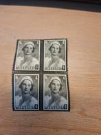 1935 Blok van 4 rouwzegel koningin Astrid, Postzegels en Munten, Ophalen of Verzenden