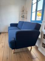 Canapé clic-clac tissu bleu modèle Elvis Maison du Monde, Ophalen, Driepersoons, Zo goed als nieuw, Rechte bank