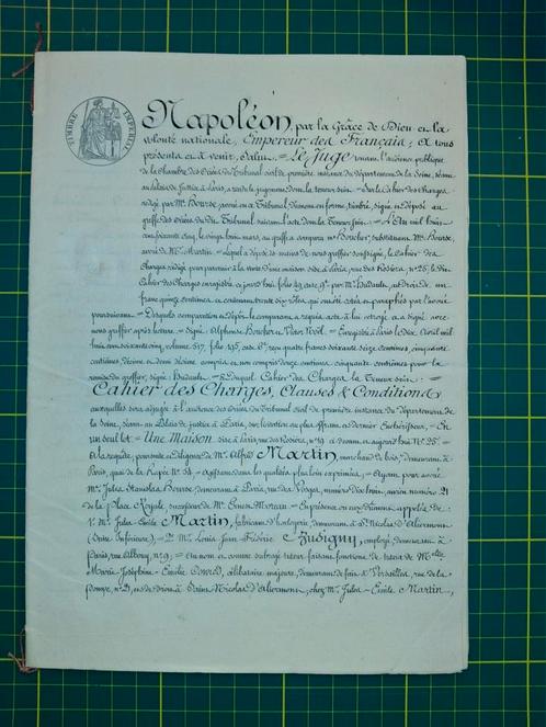 Koopakte van 25 rue des Rosiers, in de Marais, Quatie, Antiek en Kunst, Antiek | Boeken en Manuscripten, Ophalen of Verzenden