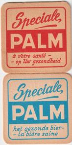 2  BIERKAART PALM  een Vlaams de blauwe en Frans de rode, Collections, Marques de bière, Sous-bock, Envoi, Neuf, Palm