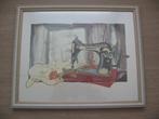 schilderij naaimachine, Ophalen of Verzenden, Zo goed als nieuw, Schilderij